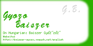 gyozo baiszer business card